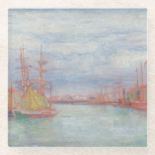 Ostende Harbor von James Ensor (1900) Glasuntersetzer