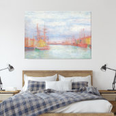 Ostende Harbor von James Ensor (1900) Leinwanddruck (Insitu (Schlafzimmer))