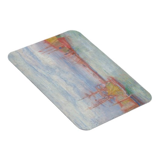 Ostende Harbor von James Ensor (1900) Magnet (Rechte Seite)