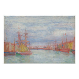 Ostende Harbor von James Ensor (1900) Poster
