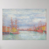 Ostende Harbor von James Ensor (1900) Poster (Vorne)