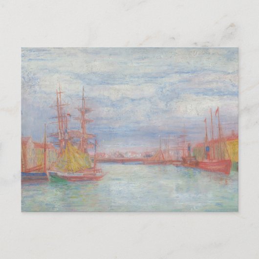 Ostende Harbor von James Ensor (1900) Postkarte (Vorderseite)