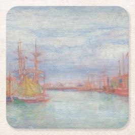 Ostende Harbor von James Ensor (1900) Rechteckiger Pappuntersetzer