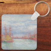 Ostende Harbor von James Ensor (1900) Schlüsselanhänger (Rückseite)