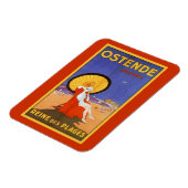 Ostende Königin der Strände 1920er Schönheit Somme Magnet (Linke Seite)