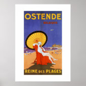 Ostende Königin der Strände 1920er Schönheit Somme Poster (Vorne)