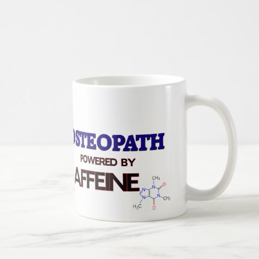 Osteopath angetrieben durch Koffein Kaffeetasse (Rechts)