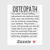 Osteopath Aufkleber (Blatt)