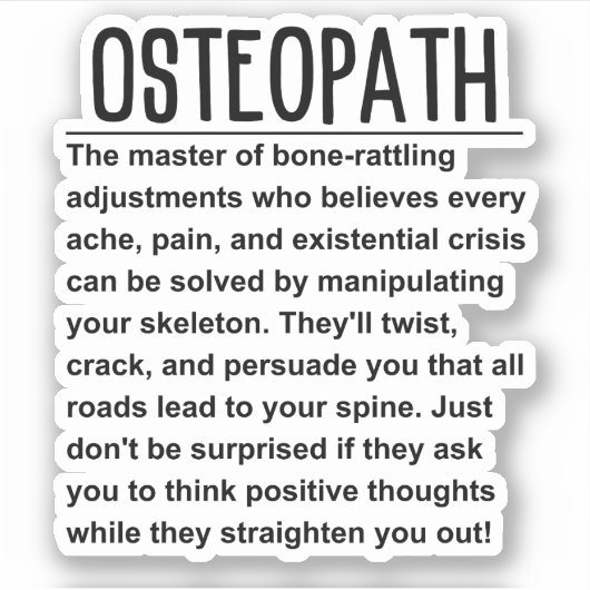 Osteopath Aufkleber (Vorderseite)