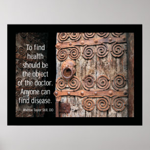 Osteopathic Entdeckungs-Gesundheits-Zitat durch Poster