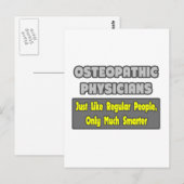 Osteopathische Ärzte .. Klüger Postkarte (Vorne/Hinten)