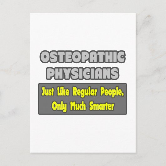 Osteopathische Ärzte .. Klüger Postkarte (Vorderseite)