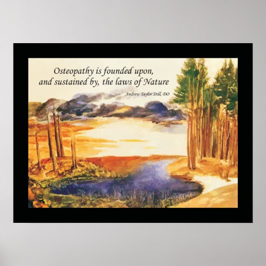 Osteopathische Naturgesetze Zitat von A.T. Poster (Vorne)