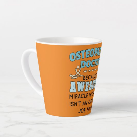 Osteopathischer Arzt Gift Funny Miracle Worker  Milchtasse (Linke Ecke)