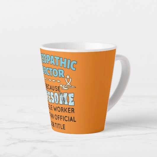 Osteopathischer Arzt Gift Funny Miracle Worker Milchtasse (Rechte Ecke)