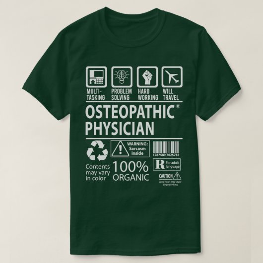Osteopathischer Arzt, Multitasking, Job Geschenk P T-Shirt (Design vorne)