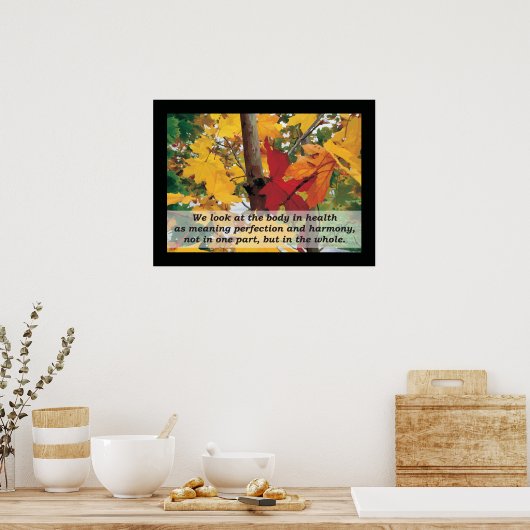 Osteopathischer Harmonie Zitat von A.T. Poster (Küche)