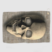 Osteopaths Spooky Skelett Skull Golf Handtuch (Horizontal)