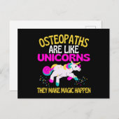Osteopaths Unicorn , Zauberhafter Chiropraktor Postkarte (Vorne/Hinten)