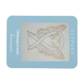 Osteoporose Awareness Ribbon Angel Magnet (Horizontal)