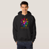 Osteosarcoma Awareness Hands Osteosarkom Hoodie (Vorne ganz)
