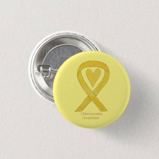 Osteosarcoma Gelbes Button (Vorne & Hinten)