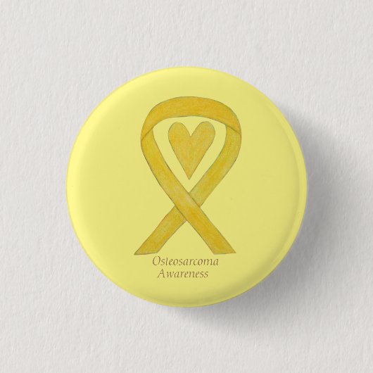 Osteosarcoma Gelbes Button (Vorderseite)