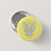 Osteosarcoma Gelbes Button (Vorne & Hinten)