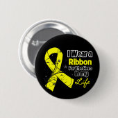 Osteosarcoma Ribbon Hero in My Life Button (Vorne & Hinten)