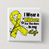 Osteosarcoma Ribbon Hero in My Life Button (Vorderseite)