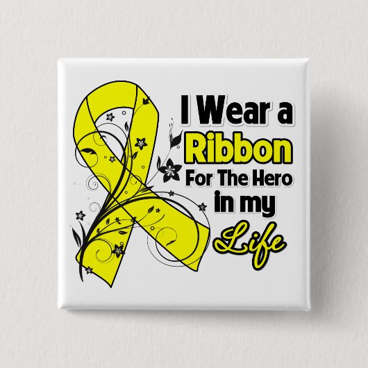 Osteosarcoma Ribbon Hero in My Life Button (Vorderseite)