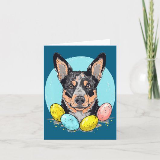 Oster Australian Cattle Dog Hase Karte (Vorderseite)