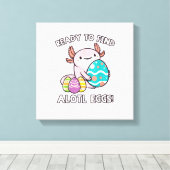 Oster Axolotl bereit, Alotl-Eier zu finden, Jagd a Leinwanddruck (Insitu (Holzboden))