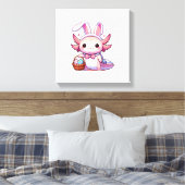 Oster Axolotl Hasenohren Eier T-Shirt Leinwanddruck (Insitu (Schlafzimmer))
