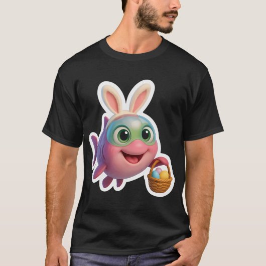 Oster-Barreleye-Fisch T-Shirt (Vorderseite)