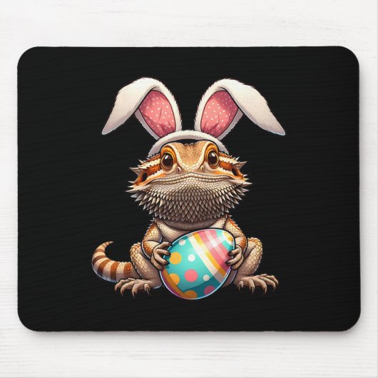 Oster Bartagamen Haustiere Ei Eier Hase Männer Mousepad (Vorne)