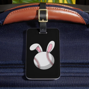 Oster Baseball Hase Süße Kaninchenohren Gepäckanhänger