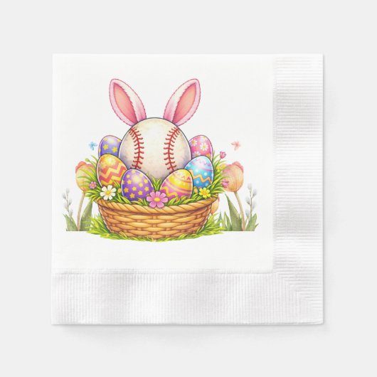 Oster Baseball Thema Serviette (Vorderseite)