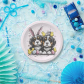 Oster-Bernersennenhunde Pappteller (Party)
