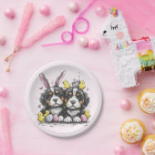 Oster-Bernersennenhunde Pappteller (Party)