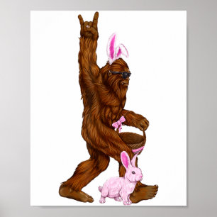 Oster Bigfoot Hase In Einem Korb Ist Lustig Für So Poster