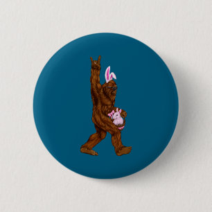 Oster Bigfoot Hase in einem Korb macht Spaß am Son Button