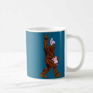 Oster-Bigfoot-Hase in einem Korb macht Spaß am Son Kaffeetasse