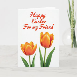 Oster-Blumen-Grußkarte für Freunde Karte