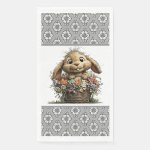 Oster-Blumen-Hasen-Papier-Serviette Serviette