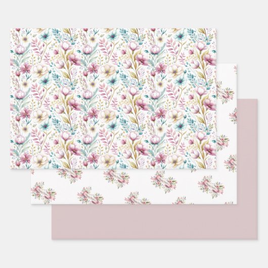 Oster-Blumengarten-Geschenkpapier-Set Geschenkpapier Set (Set)