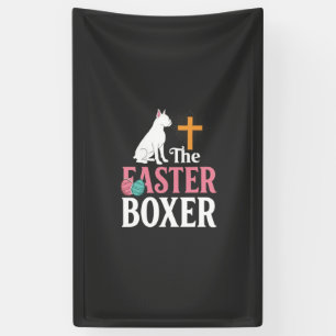Oster-Boxer-Hund Vintage-Gravur-Shirt Banner