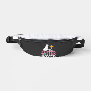 Oster-Boxer-Hund Vintage-Gravur-Shirt Bauchtasche