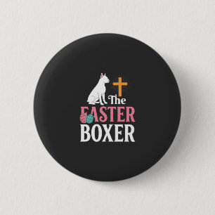 Oster-Boxer-Hund Vintage-Gravur-Shirt Button