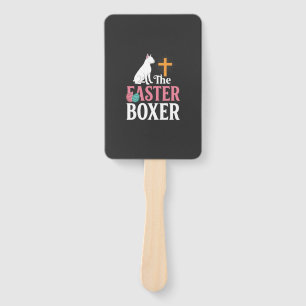 Oster-Boxer-Hund Vintage-Gravur-Shirt Fächer